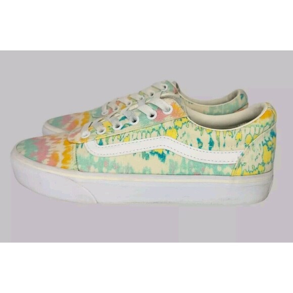 VANS Old Skool Low Shoes Sneakers Womens 8 Psychedelic Tie Dye Pastel 500714 - Picture 3 of 13